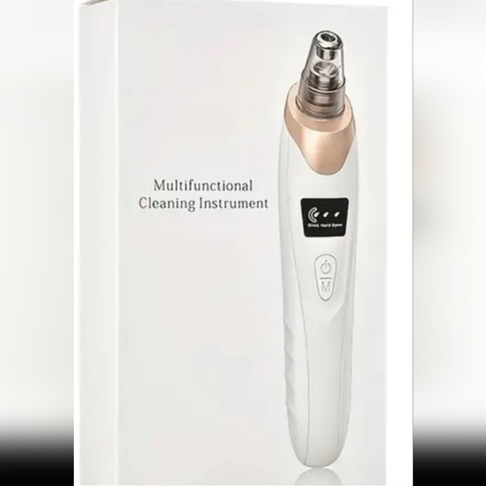 Electric Pore Vacuum Suction Blackhead Remover - White & Rose Gold - Picture 2 of 3